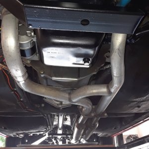 Exhaust Pipes, engine support cross member, and oil sump modified at the front.jpg
